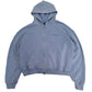 Washed Zip-Up Hoodie - Baby Blue